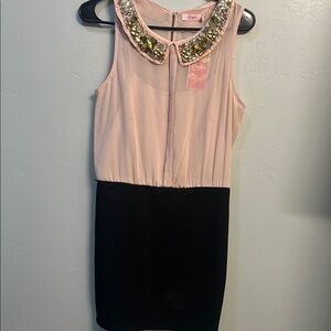Juniors' Candie's® Sequin Peter Pan Collar Dress Size Medium